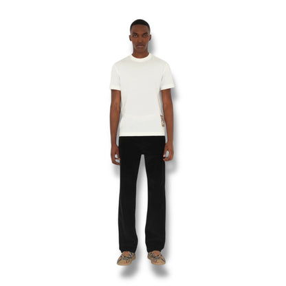 BURBERRY CHECK PATCH T-SHIRT WHITE