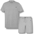 RALPH LAUREN LOGO T-SHIRT & JERSEY SHORTS SET GREY