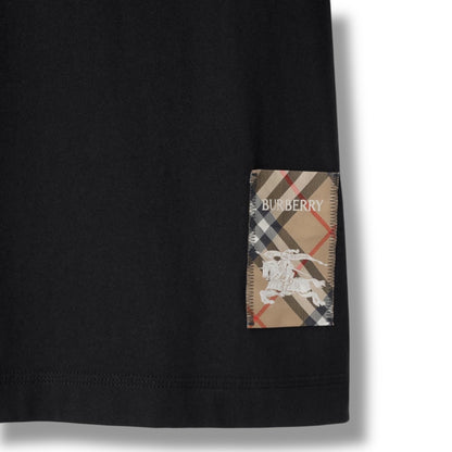 BURBERRY CHECK PATCH T-SHIRT BLACK