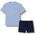 LACOSTE SMALL LOGO T-SHIRT & SWIM SHORTS SET LIGHT BLUE & NAVY BLUE