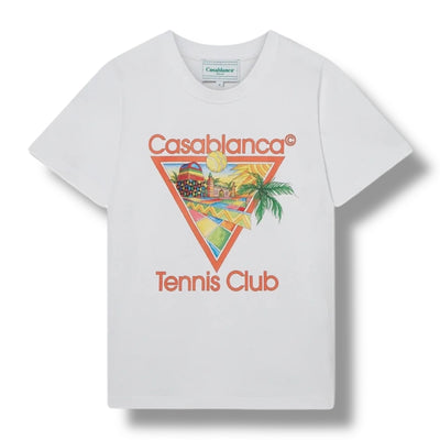 CASABLANCA TENNIS CLUB T-SHIRT WHITE