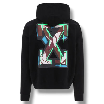 OFF WHITE NEEN NEON CAMO ARROWS OTTH HOODIE BLACK