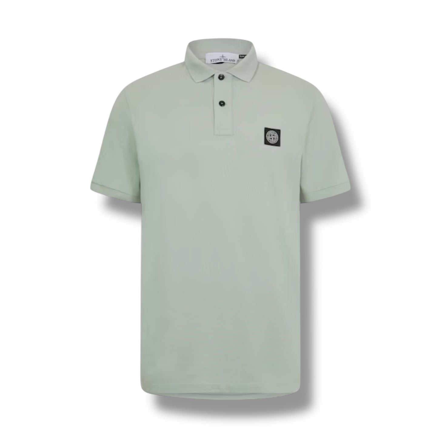 STONE ISLAND PATCH LOGO POLO SHIRT SAGE GREEN