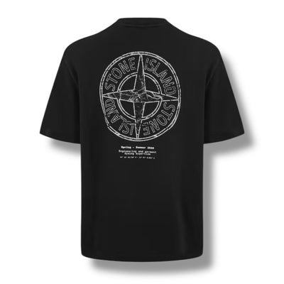STONE ISLAND BACK MARBLE LOGO T-SHIRT BLACK