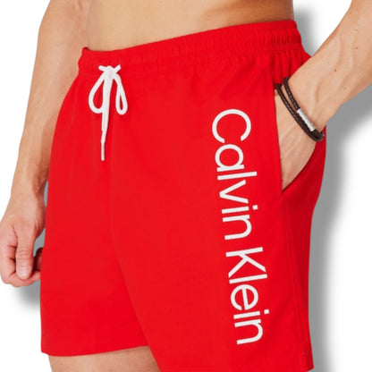 CALVIN KLEIN T-SHIRT & SWIM SHORTS SET RED