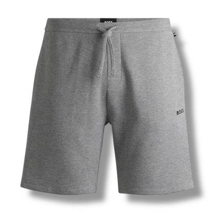 HUGO BOSS WAFFLE JERSEY T-SHIRT & SHORTS SET GREY