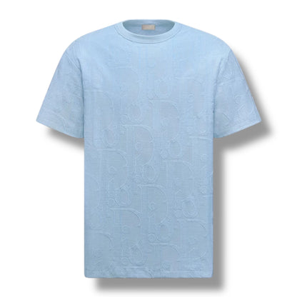 DIOR OBLIQUE ALL OVER LOGO T-SHIRT SKY BLUE