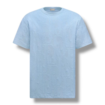DIOR OBLIQUE ALL OVER LOGO T-SHIRT SKY BLUE