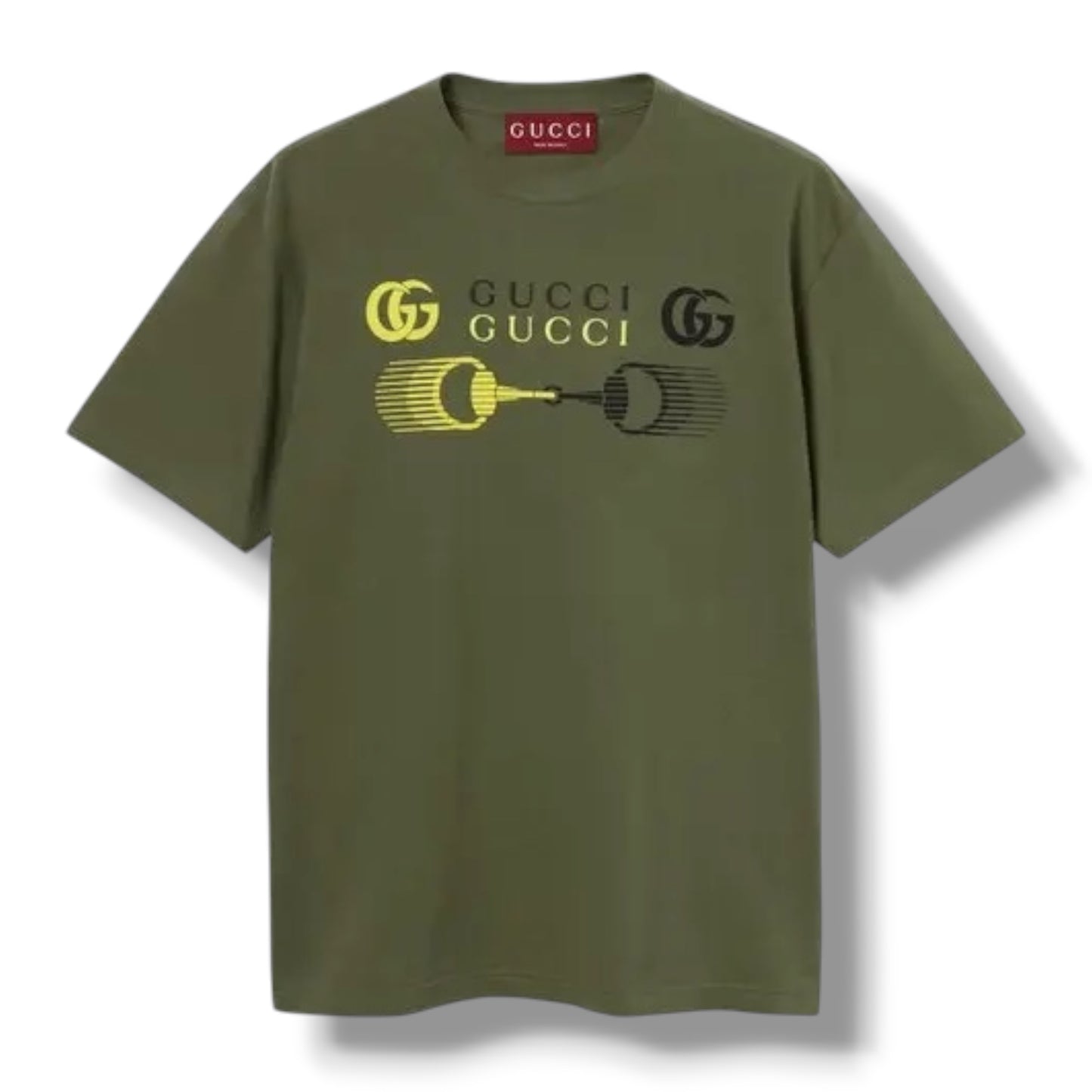 GUCCI MOTORCROSS T-SHIRT KHAKI GREEN