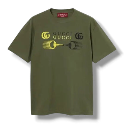 GUCCI MOTORCROSS T-SHIRT KHAKI GREEN