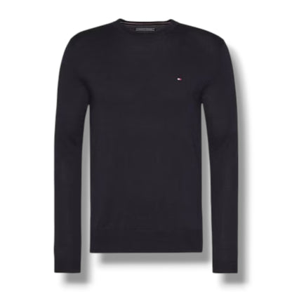 TOMMY HILFIGER THIN KNIT SWEATER NAVY BLUE