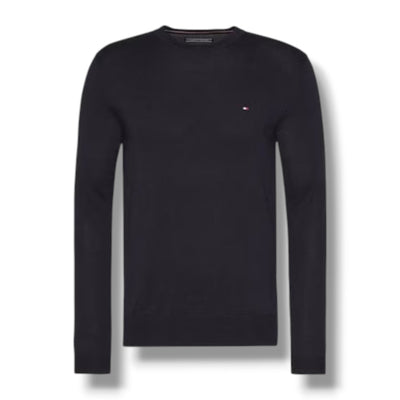 TOMMY HILFIGER THIN KNIT SWEATER NAVY BLUE