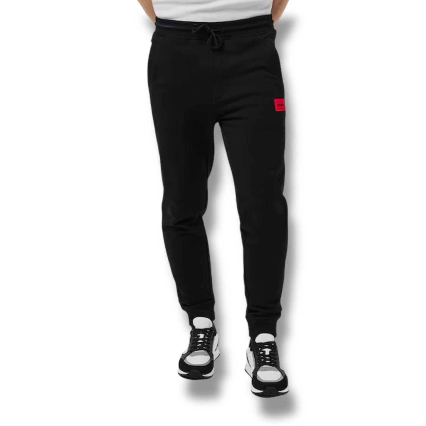 HUGO BOSS HUGO RED PATCH HOODIE - T-SHIRT & JOGGERS TRIPLE SET BLACK