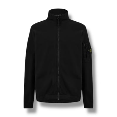 STONE ISLAND POCKET ARM ZIP UP TRACK JACKET BLACK