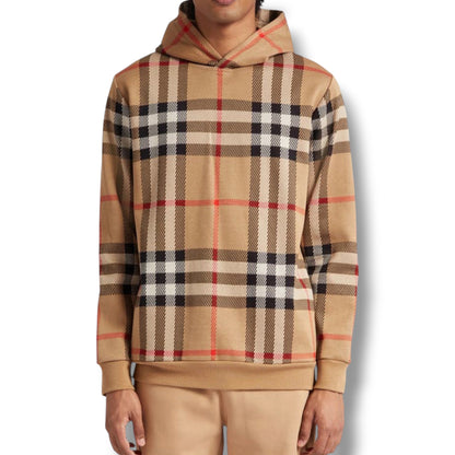 BURBERRY CHECK OTTH HOODIE BEIGE