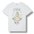 CASABLANCA CASA WAY DOVES T-SHIRT WHITE