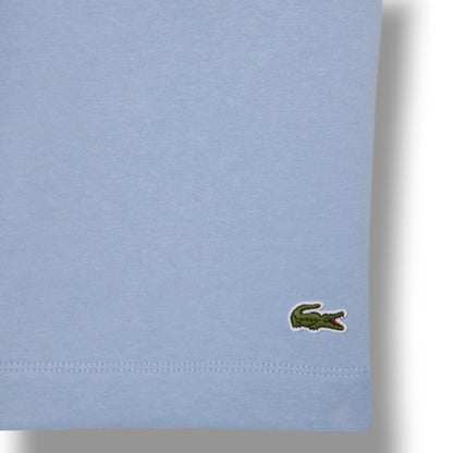 LACOSTE SMALL LOGO T-SHIRT & JERSEY SHORTS SET RED & LIGHT BLUE