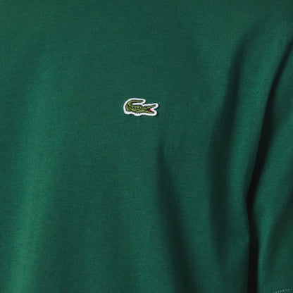 LACOSTE SMALL LOGO T-SHIRT & ALL OVER LOGO SWIM SHORTS SET GREEN & NAVY BLUE