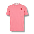 COMME DES GARÇONS SMALL HEART LOGO T-SHIRT PINK