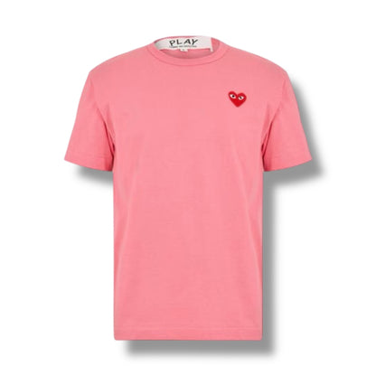 COMME DES GARÇONS SMALL HEART LOGO T-SHIRT PINK
