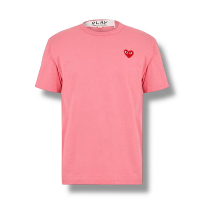 COMME DES GARÇONS SMALL HEART LOGO T-SHIRT PINK