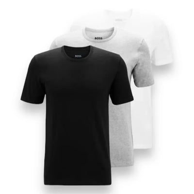 3 PACK HUGO BOSS T-SHIRT BLACK / WHITE / GREY