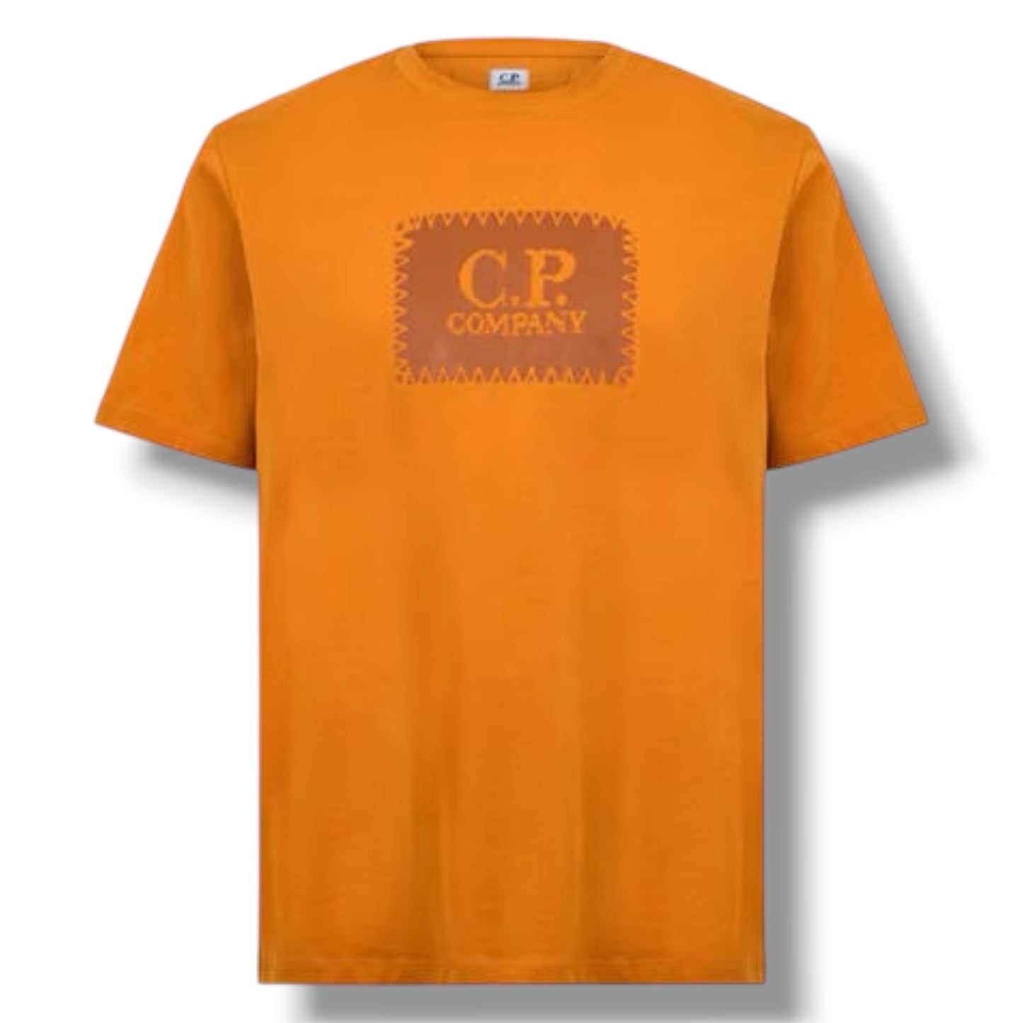 CP COMPANY STAMP LOGO T-SHIRT ORANGE