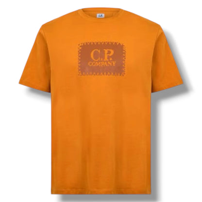 CP COMPANY STAMP LOGO T-SHIRT ORANGE
