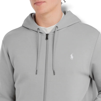 RALPH LAUREN TECH ZIP UP HOODIE SOFT GREY