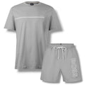 HUGO BOSS STORM T-SHIRT & SWIM SHORTS SET GREY
