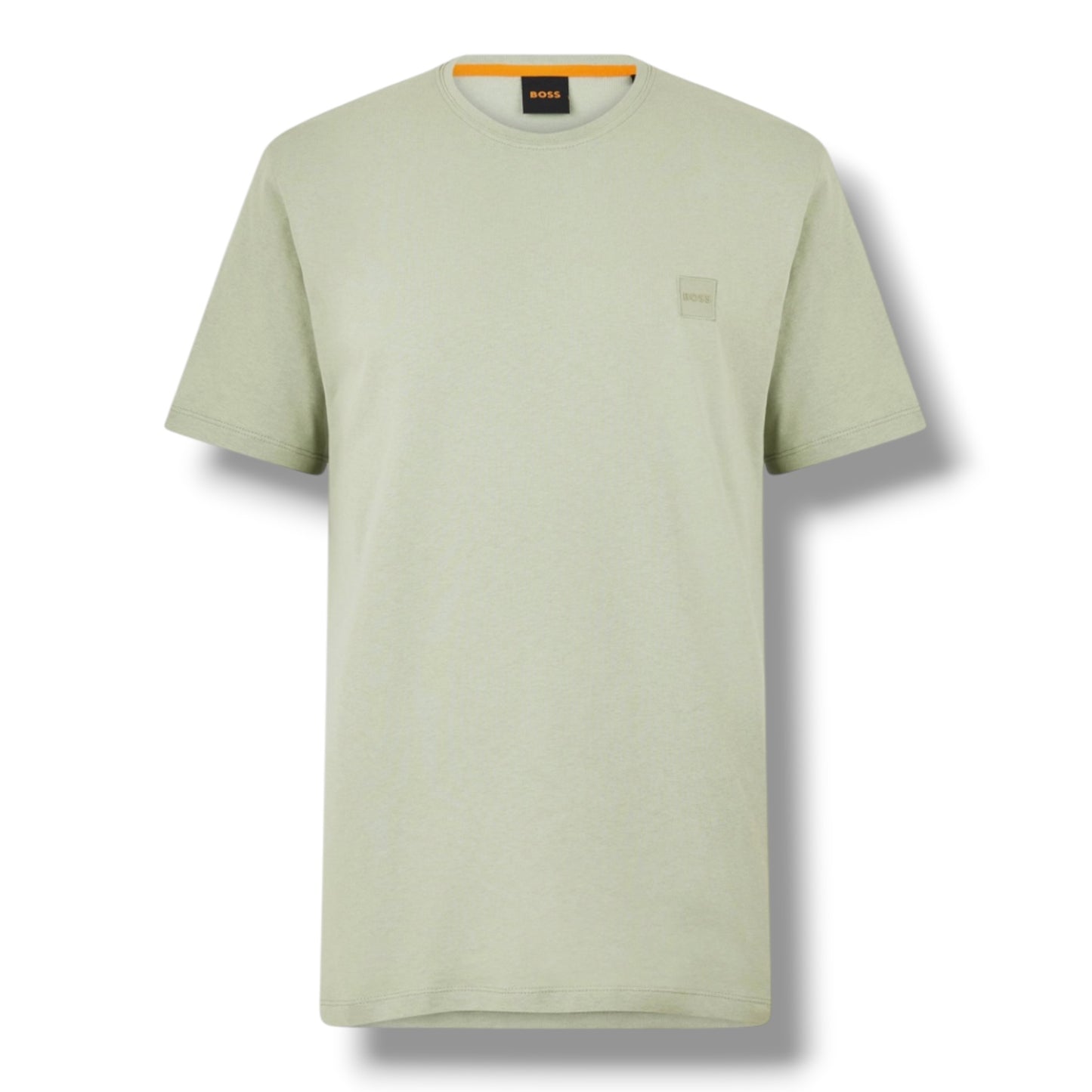 HUGO BOSS PATCH T-SHIRT & VERTI LOGO SWIM SHORTS SET LIGHT GREEN & NAVY BLUE