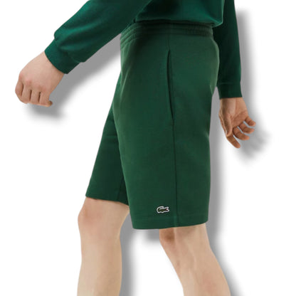 LACOSTE LARGE LOGO T-SHIRT & JERSEY SHORTS SET NAVY & GREEN