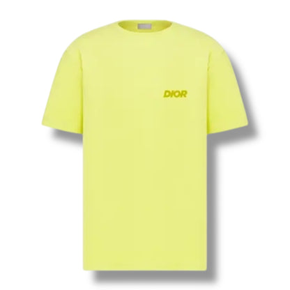 DIOR TOWELLING ICON LOGO T SHIRT YELLOW