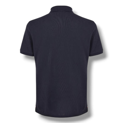 MONCLER TRIPLE LOGO POLO SHIRT NAVY BLUE