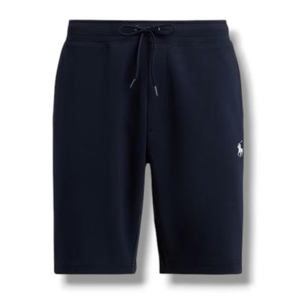 RALPH LAUREN TECH FULL ZIP HOODED SWEATSHIRT & JERSEY SHORTS SET NAVY BLUE