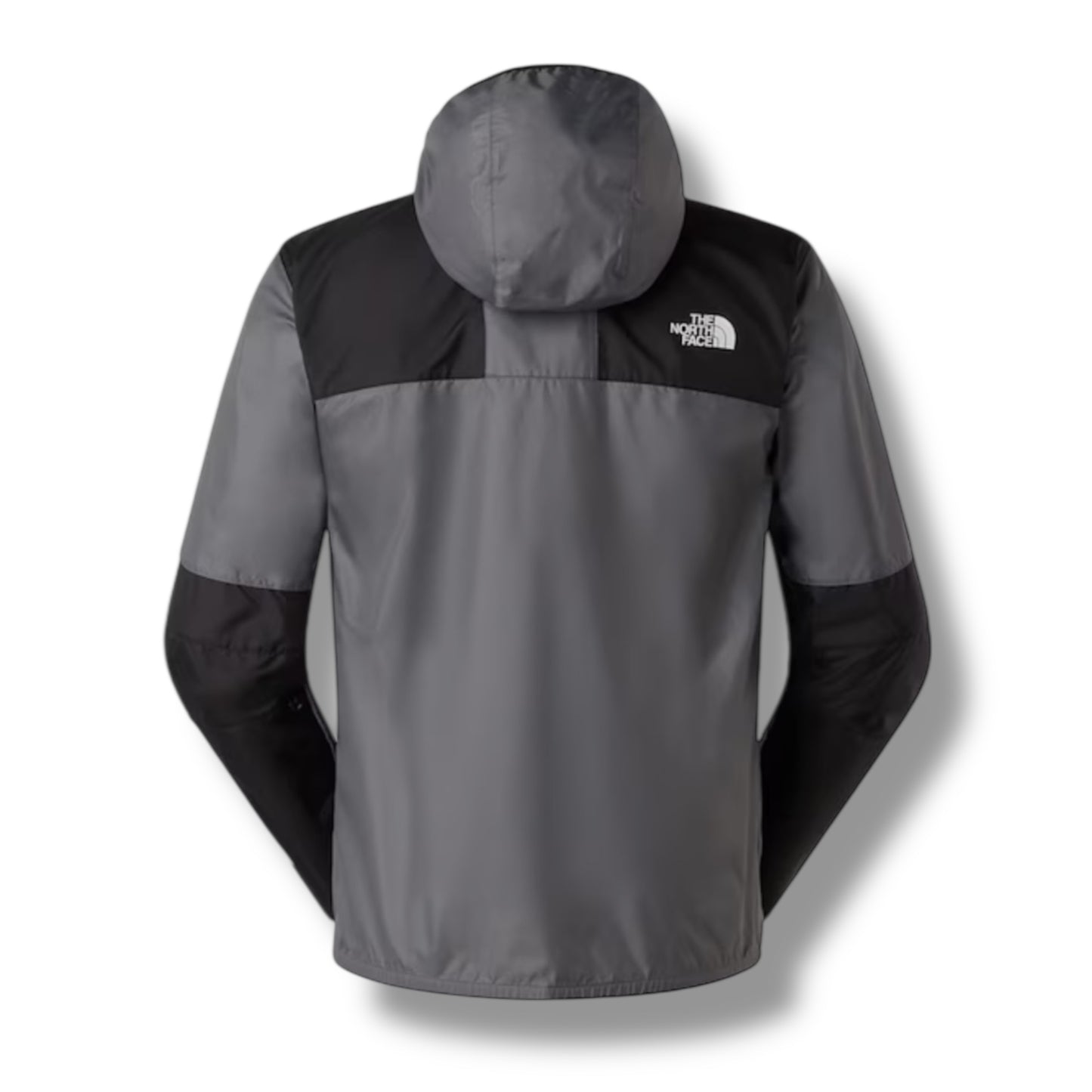 THE NORTH FACE TNF HOODED RAIN JACKET GREY & BLACK