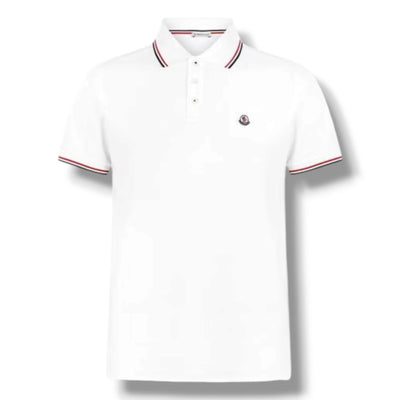 MONCLER LOGO POLO SHIRT WHITE