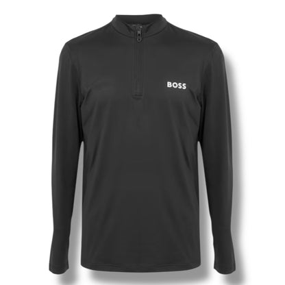 HUGO BOSS GYM KIT TECH 1/4 ZIP & SHORTS BLACK