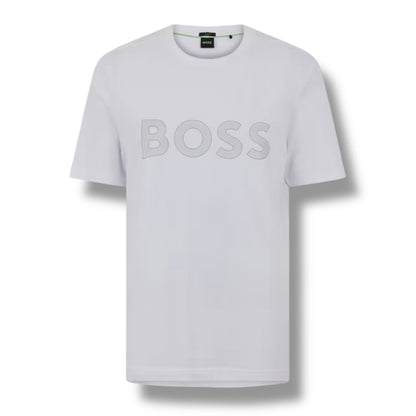 HUGO BOSS CLASSIC LOGO T-SHIRT & SWIM SHORTS SET WHITE & BLACK