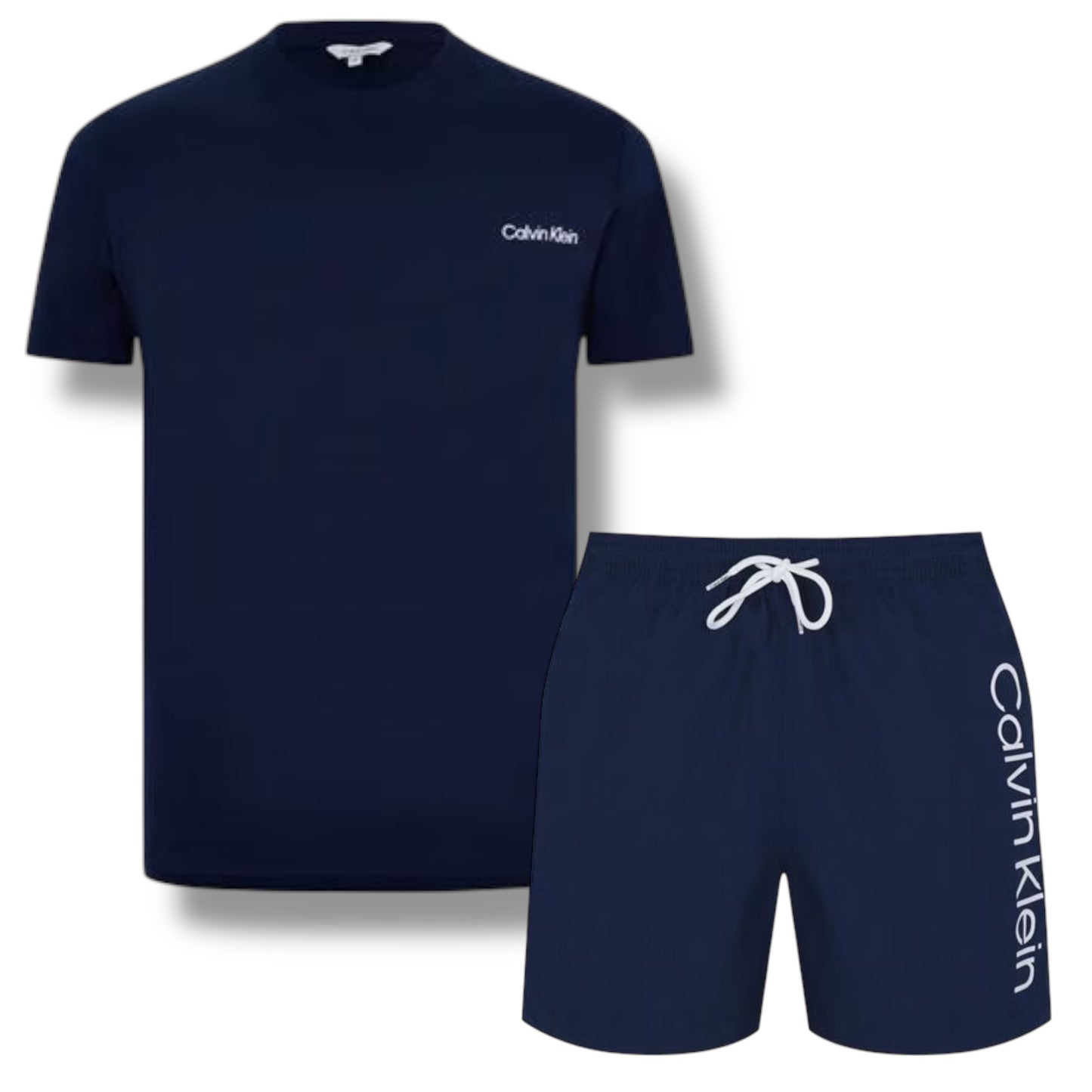 CALVIN KLEIN T-SHIRT & SWIM SHORTS SET NAVY BLUE