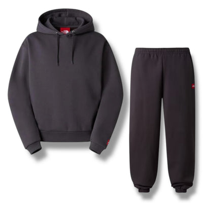 THE NORTH FACE TNF RED BOX OTTH HOODED FULL TRACKSUIT GREY