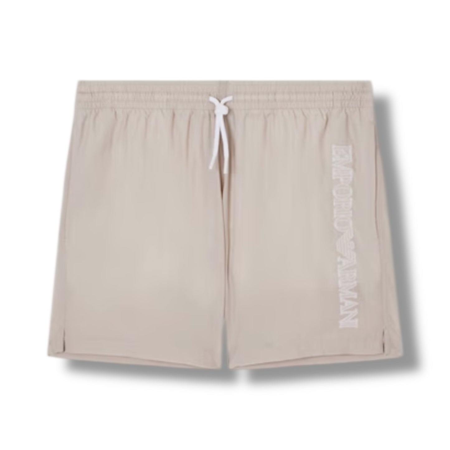 EMPORIO ARMANI BACK LOGO T-SHIRT & SWIM SHORTS SET BEIGE