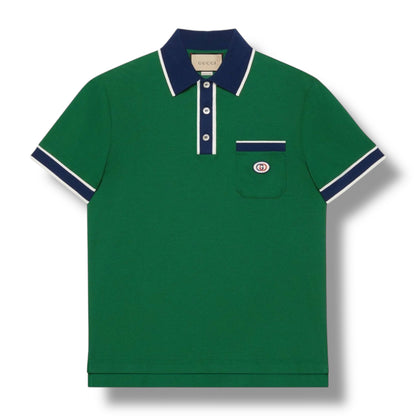GUCCI POCKET POLO SHIRT GREEN