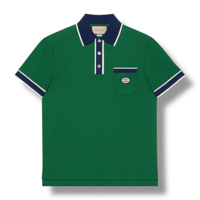 GUCCI POCKET POLO SHIRT GREEN