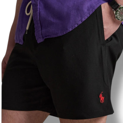 RALPH LAUREN T-SHIRT & SWIM SHORTS SET WHITE & BLACK
