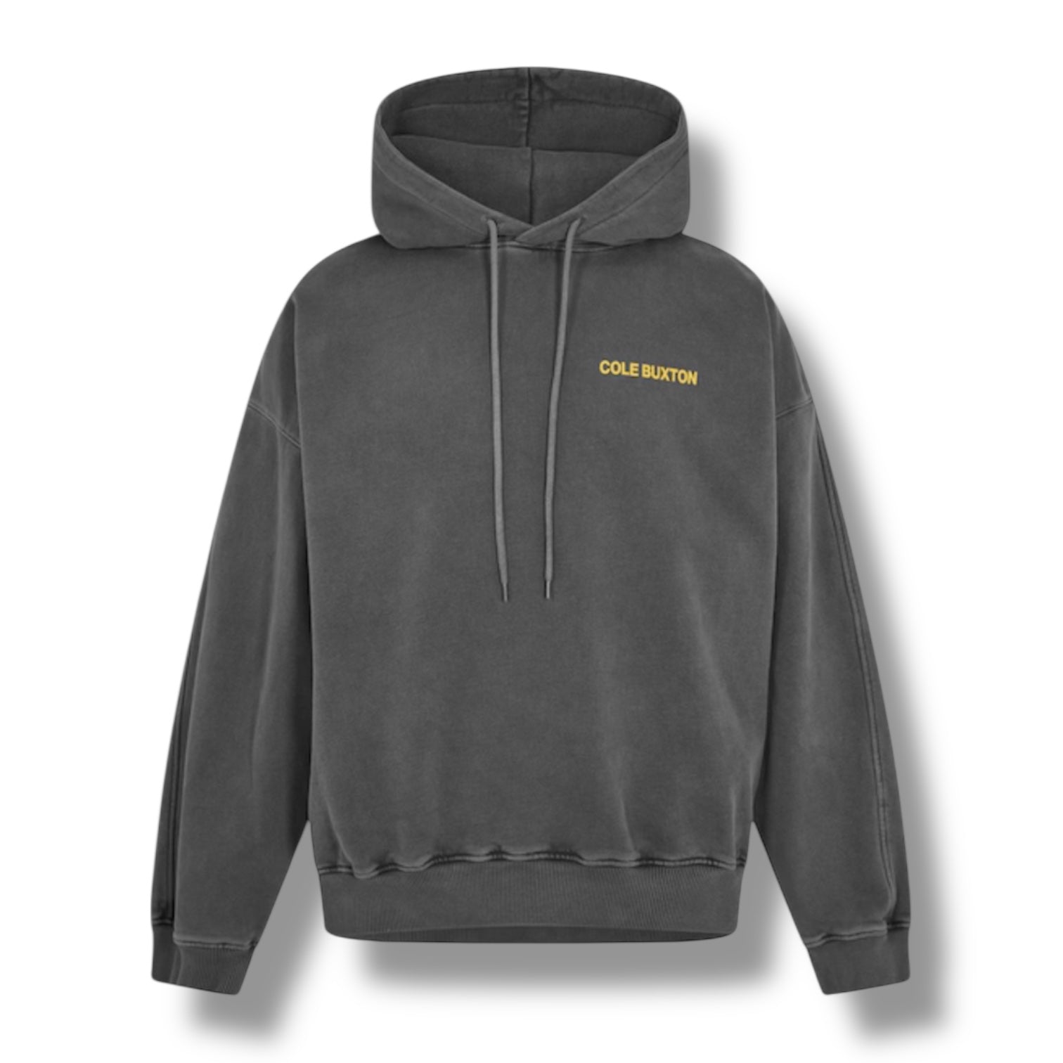 COLE BUXTON LOGO OTTH HOODIE WASHED BLACK YELLOW