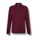 RALPH LAUREN LONG SLEEVE POLO SHIRT BURGUNDY