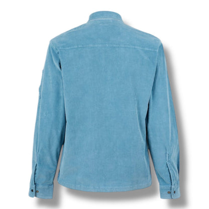 CP COMPANY LENS CORDUROY OVERSHIRT AEGEAN BLUE