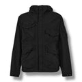 CP COMPANY HOODED GOOGLE JACKET BLACK