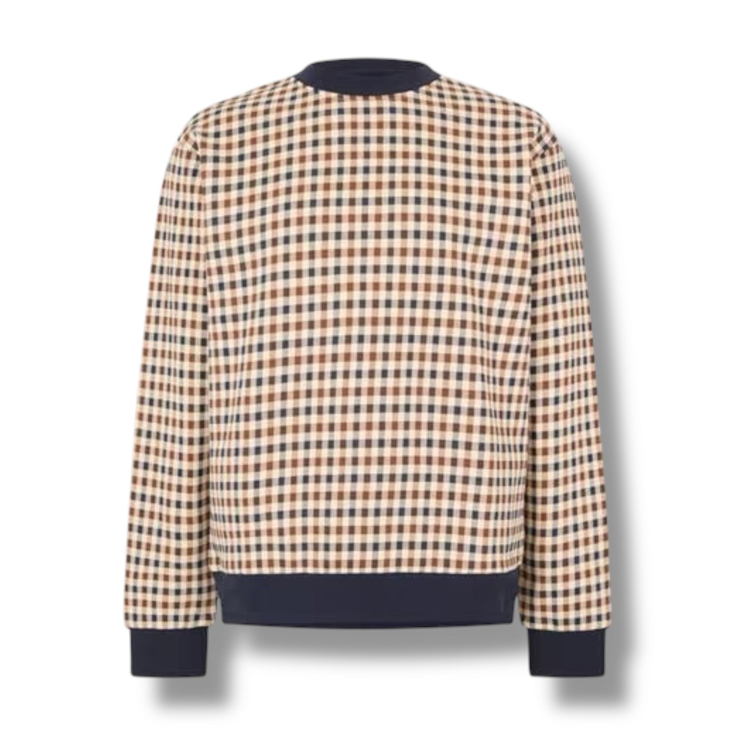 AQUASCUTUM SMALL CHECK SWEATSHIRT BEIGE